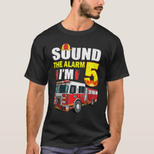 Camiseta Niño de 5 años es mi quinto cumpleaños, camión de