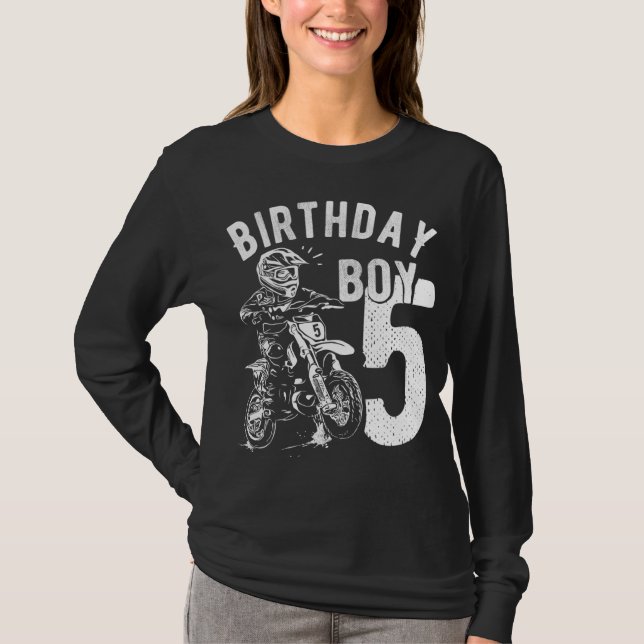 Camiseta Niño de 5 años - Niño de cumpleaños - Bicicleta su (Anverso)