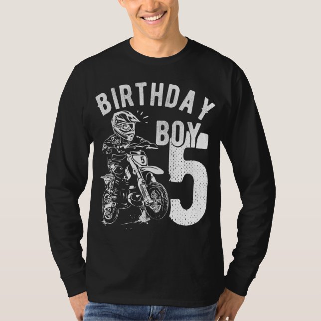 Camiseta Niño de 5 años - Niño de cumpleaños - Bicicleta su (Anverso)