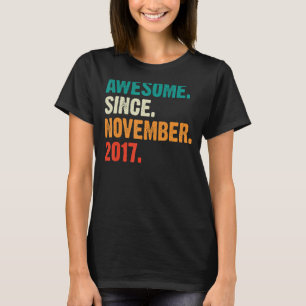 Camiseta Niño de 6 años 6 cumpleaños increíble desde noviem
