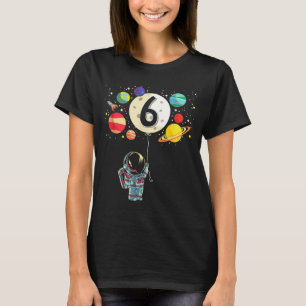 Camiseta niño de 6 años cumpleaños astronauta cumpleaños 6 