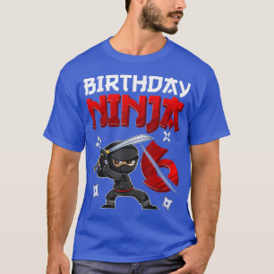 Camiseta Niño de 6 años Cumpleaños Tee, Nacimiento Ninja Bo