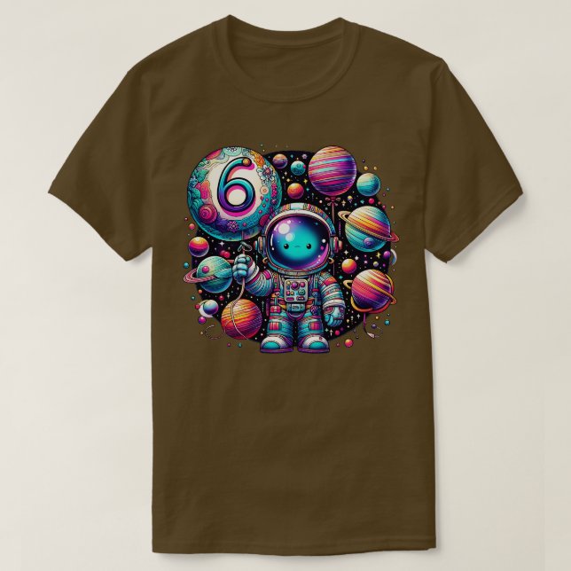 Camiseta Niño de 6 años de edad regalo a astronauta 6º naci (Diseño del anverso)