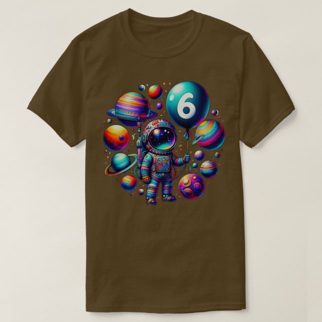 Camiseta Niño de 6 años de edad regalo a astronauta 6º naci (Diseño del anverso)