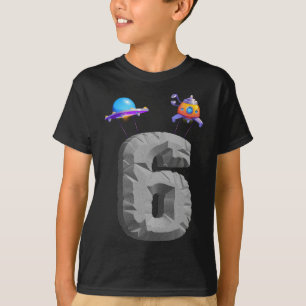 Camiseta Niño de 6 años obsequia espacio astronauta 6º cump