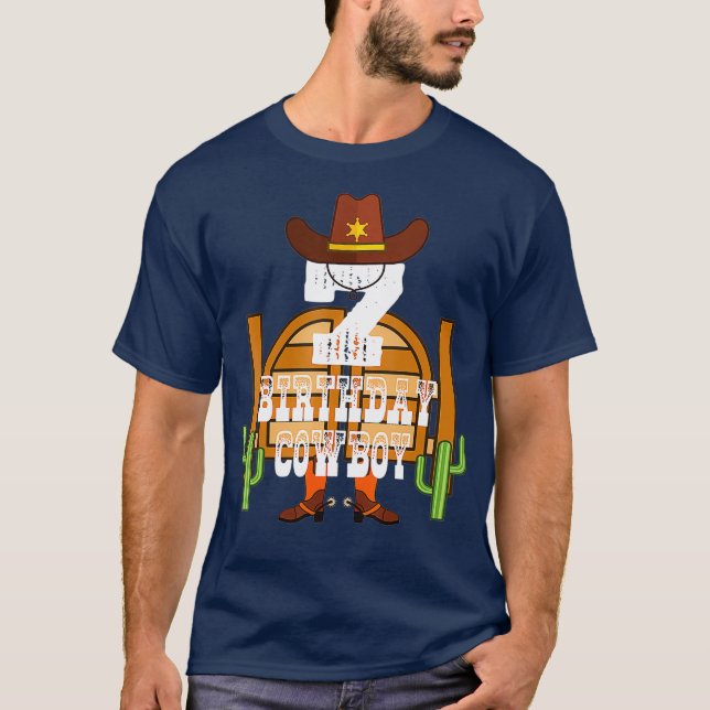Camiseta Niño de 7 años amante del rodeo de rodeo (Anverso)