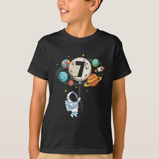 Camiseta Niño de 7 años astronauta astronauta de 7 años de  (Anverso)