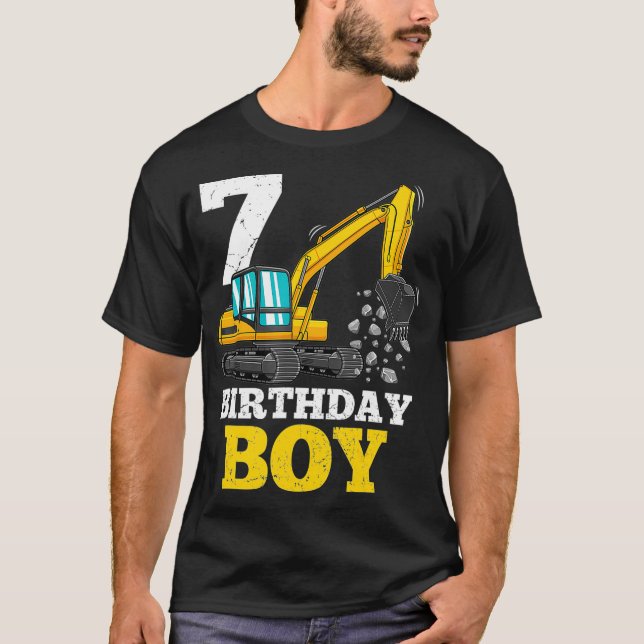 Camiseta Niño de 7 años de edad Fiesta de construcción de r (Anverso)