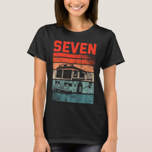 Camiseta Niño de 7 años de edad Niño bombero de cumpleaños