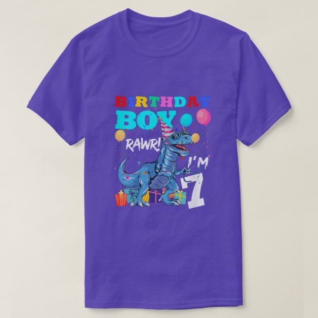 Camiseta Niño de 7 años regalo de séptimo cumpleaños (Diseño del anverso)