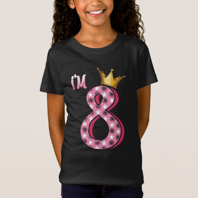 Camiseta Niño de 8 años Chica de cumpleaños niño de 8 años  (Anverso)