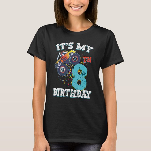 Camiseta Niño de 8 años Chica es mi octavo cumpleaños (Anverso)