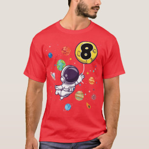 Camiseta Niño de 8 años de edad regalo a astronauta 8º naci