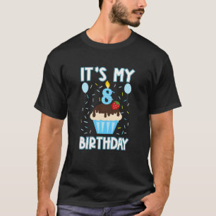 Camiseta Niño de 8 años es mi octavo cumpleaños