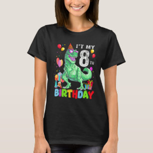 Camiseta Niño de 8 años es mi octavo cumpleaños Rex Dinosau