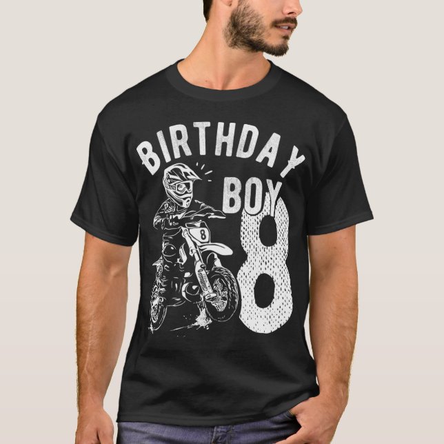 Camiseta Niño de 8 años - Niño de cumpleaños - Bicicleta su (Anverso)