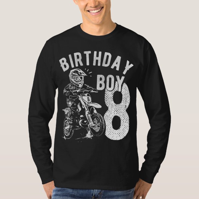 Camiseta Niño de 8 años - Niño de cumpleaños - Bicicleta su (Anverso)