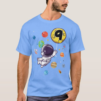 Camiseta Niño de 9 años nacido astronauta de 9 años