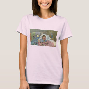 Camiseta Niño de cosecha virgen, bebé lindo jugando en la c