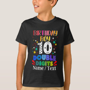 Camiseta Niño de cumpleaños 10 dígitos dobles