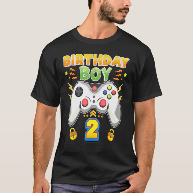 Camiseta Niño de cumpleaños 2 años de edad 2º juego de vide (Anverso)