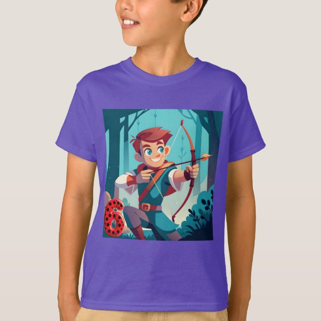 Camiseta Niño De Cumpleaños A Las 6 (Anverso)