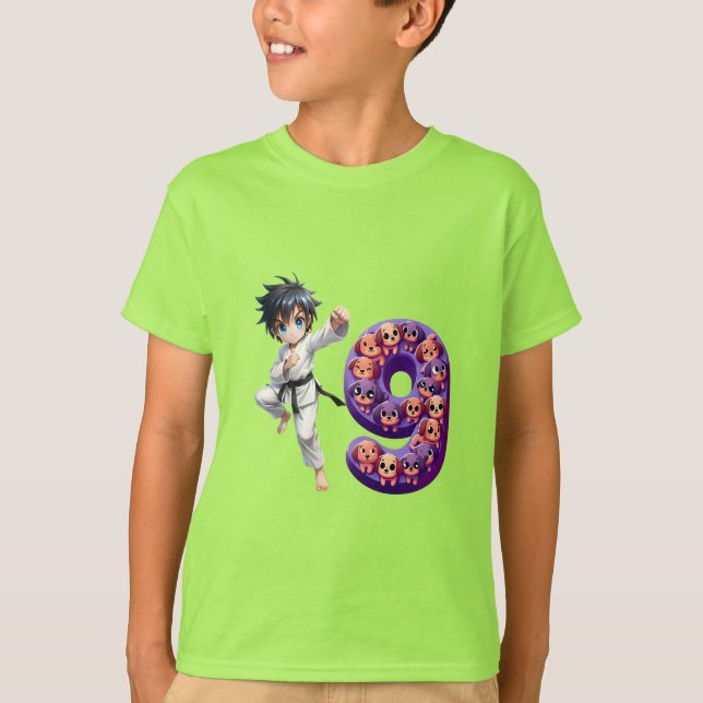 Camiseta Niño De Cumpleaños A Las 9 (Anverso)