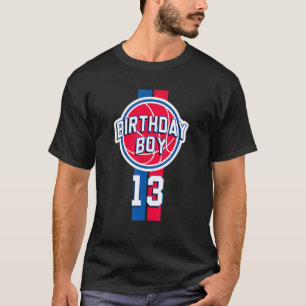 Camiseta Niño De Cumpleaños De 13 Años Rojo Y Azul 313 Area