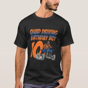 Camiseta Niño de cumpleaños de cuatro conductores 10 Quad B