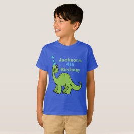 Camiseta Niño de cumpleaños de Dinosaur Personalizado