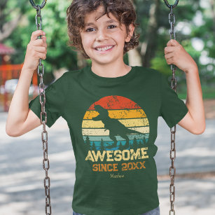 Camiseta Niño de cumpleaños de dinosaurio increíble desde e