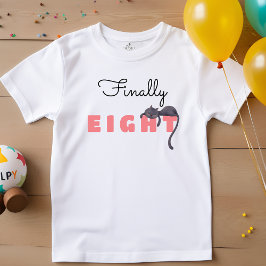 Camiseta Niño de cumpleaños de gato negro