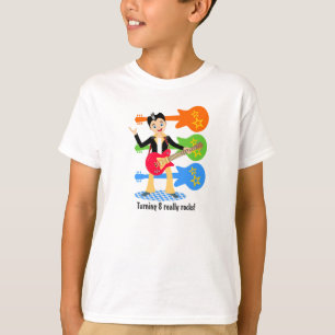 Camiseta Niño de cumpleaños estrella de rock