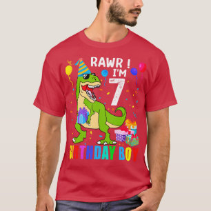 Camiseta Niño de cumpleaños T Rex Dinosaurio 2