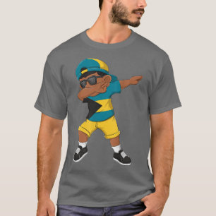 Camiseta Niño de Dabbing Bahamian Bandera de Bahamas niños 