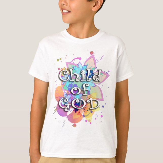 Camiseta Niño de dios, en colores pastel (Anverso)