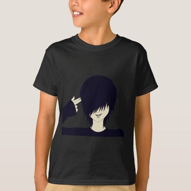 Camiseta Niño de Emo con el arma del dedo (Anverso)