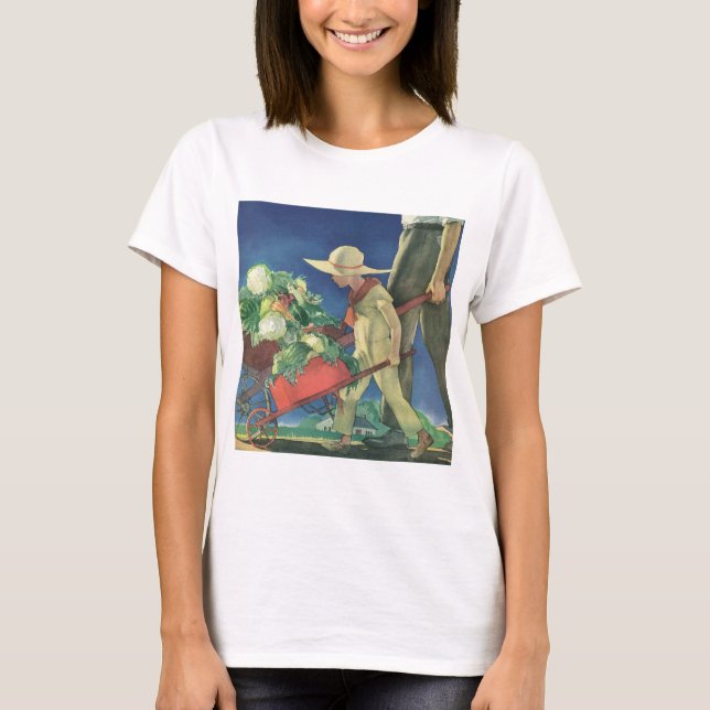 Camiseta Niño de época, jardín orgánico; Jardín de la Victo (Anverso)