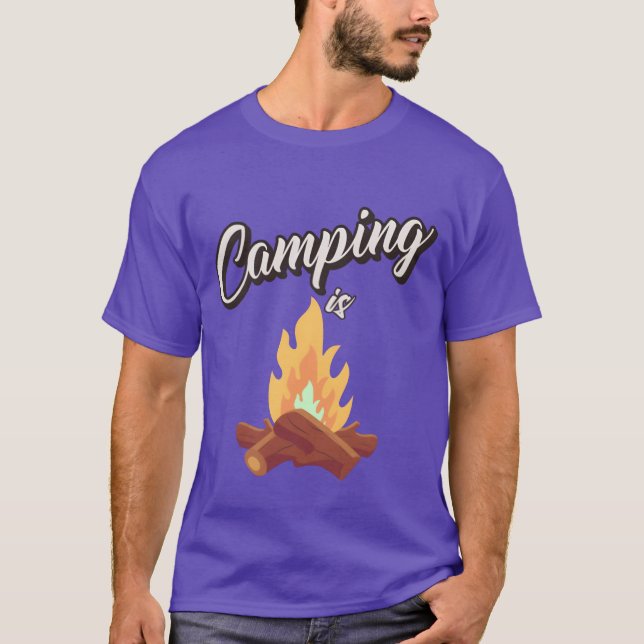 Camiseta Niño de fogata de camping (Anverso)