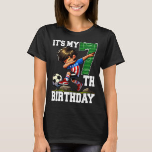 Camiseta Niño de fútbol Es mi cumpleaños número 7 Bandera A