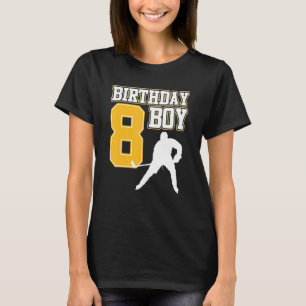 Camiseta Niño de hockey sobre hielo 8 cumpleaños entrenador