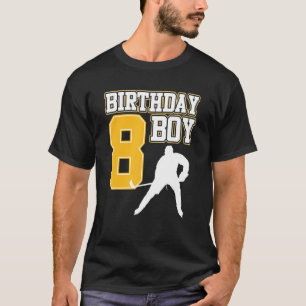 Camiseta Niño de hockey sobre hielo 8 cumpleaños entrenador
