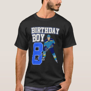 Camiseta Niño de hockey sobre hielo 8 cumpleaños entrenador