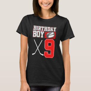 Camiseta Niño de hockey sobre hielo 9 cumpleaños entrenador