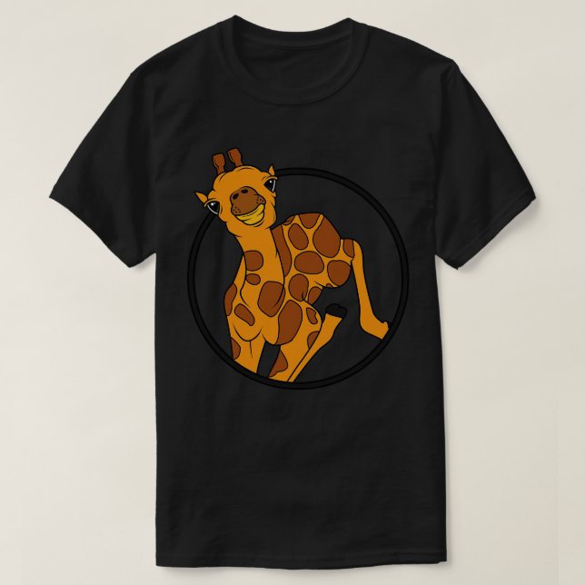 Camiseta Niño de jirafa cutánea con 2 cuernos (Diseño del anverso)