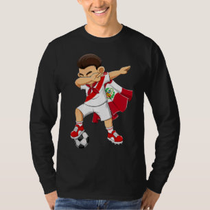 Camiseta Niño de la bandera peruana de fútbol de Dabbing