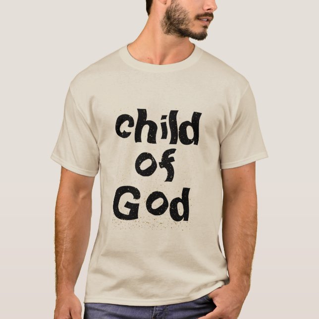 Camiseta Niño de la Biblia de Dios cita beige (Anverso)