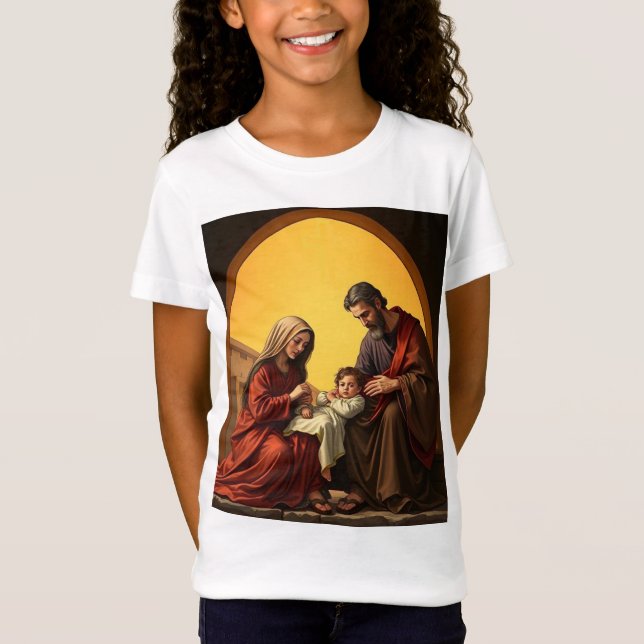 Camiseta Niño de la Familia Santa Jesús María y José Chica  (Anverso)