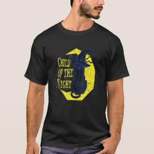 Camiseta Niño De La Noche Bruja Gato Halloween Brujería H