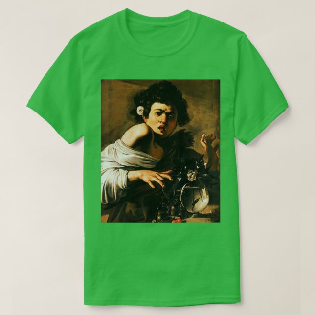 Camiseta Niño de la pintura Caravaggio con bits por Lizard (Diseño del anverso)